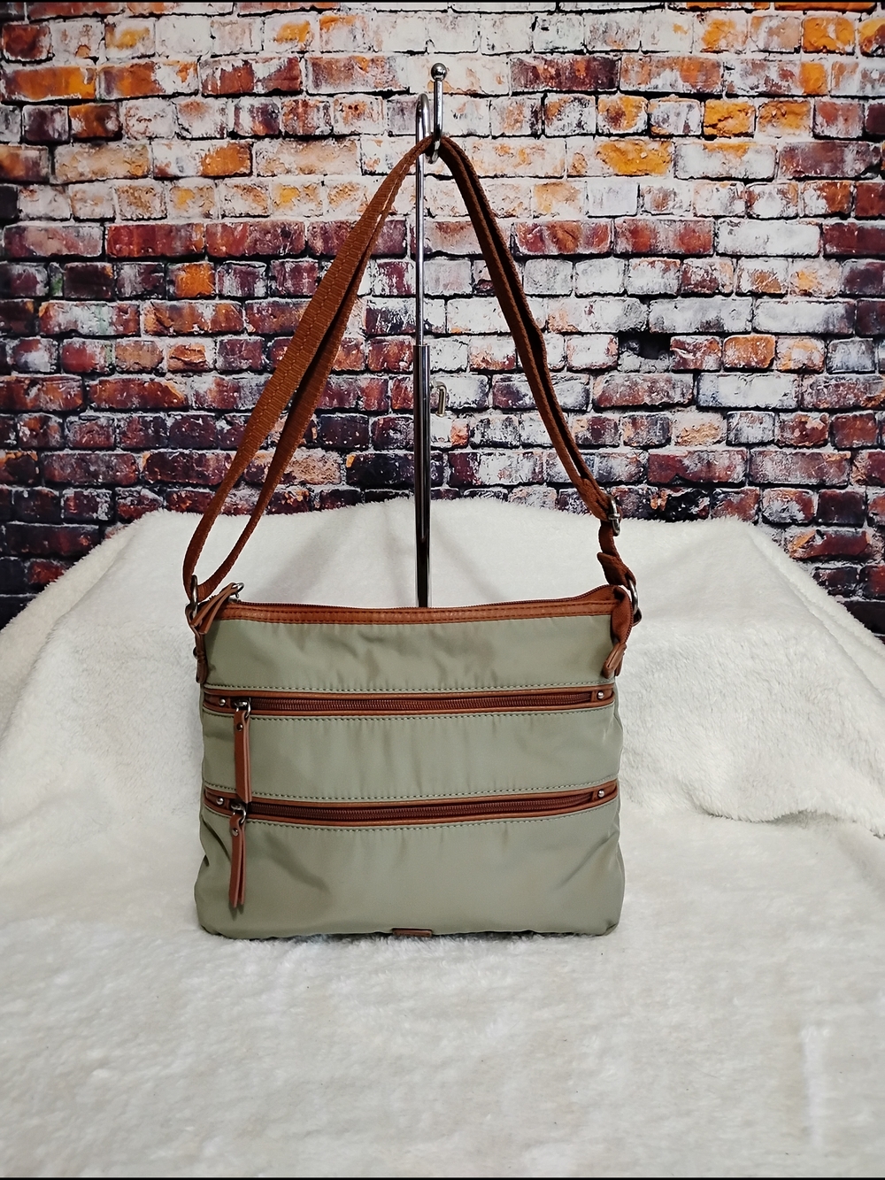 The Sak Esperato Nylon Crossbody Bag ~Sage Green